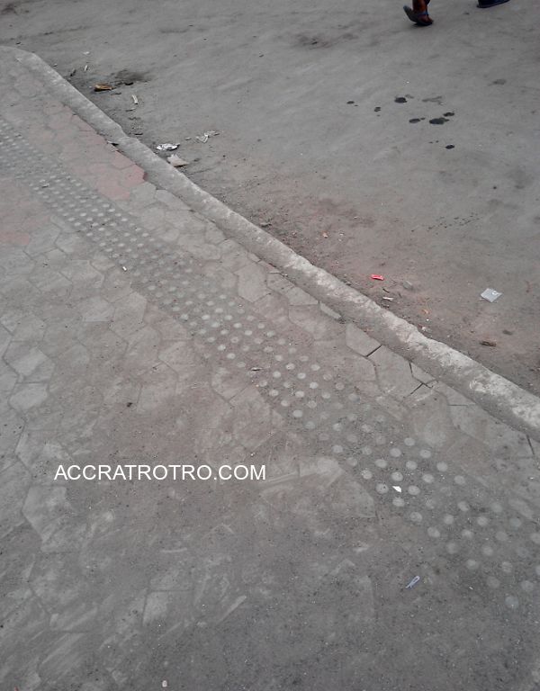 Anti slip pavement near Circle trotro station, Accra