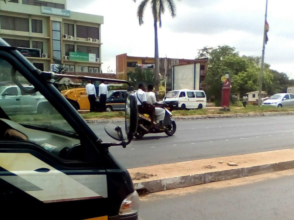 Mobil trotro bus stop near GBC