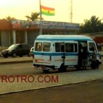 Trotro bus at Trade fair Accra