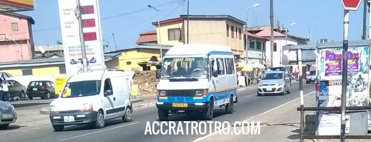 Trotro bus near Palladium Accra