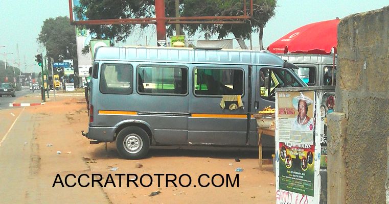 Trotro bus at High Street Accra
