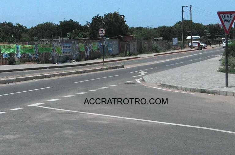 Tse Addo trotro road in Accra asphalted