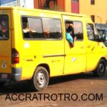 Yellow trotro bus