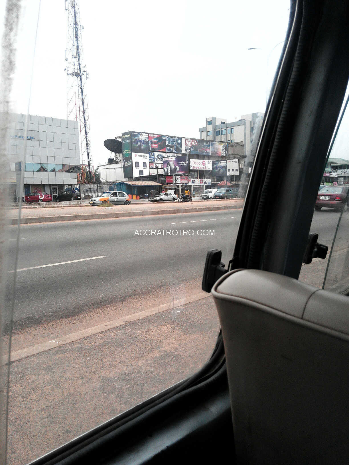 Accra Atico junction seen from trotro bus