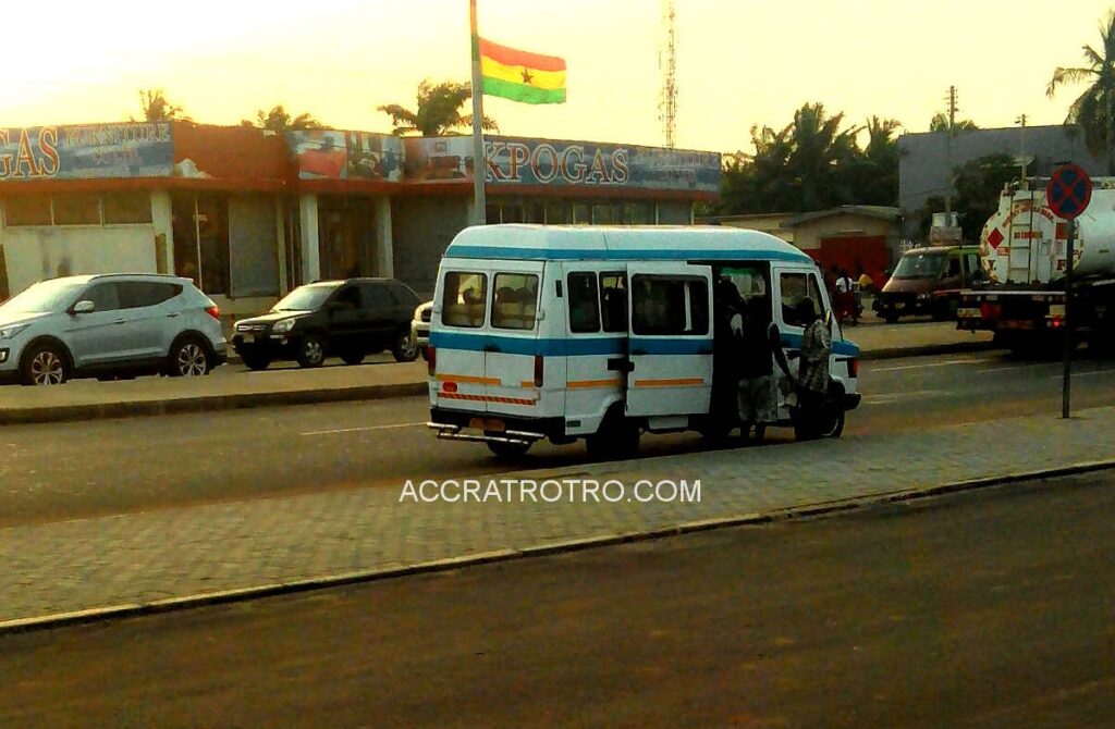 Tse Addo Trade fair trotro bus stop