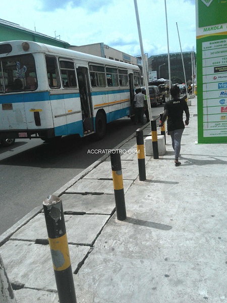Trotro bus at Accra Central