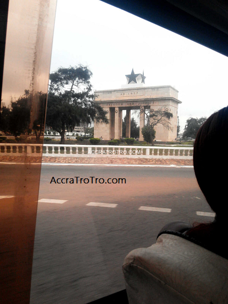 Independence Arch monument on the Osu trotro route