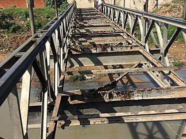 Dangerous bridge in Accra Ghana