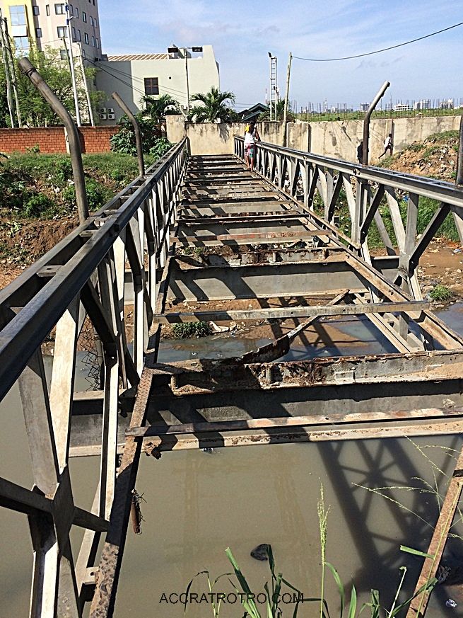 Dangerous bridge in Accra Ghana