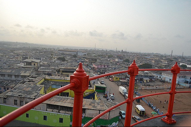 A view from Accra Jamestown lighthouse tower