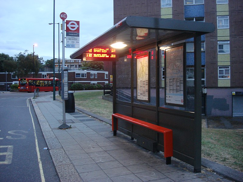 How bus shelters are constructed and maintained by city authorities