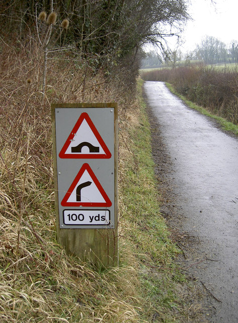 warning signs along a rural road