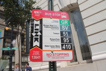 bus schedule for bus in downtown baltimore usa