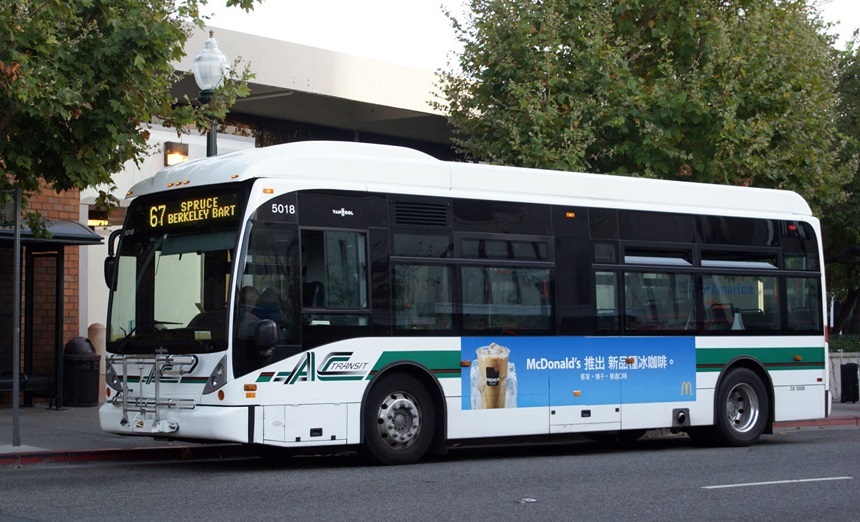 BUS SCHEDULE FOR BUS OPERATING A TRANSIT SERICE