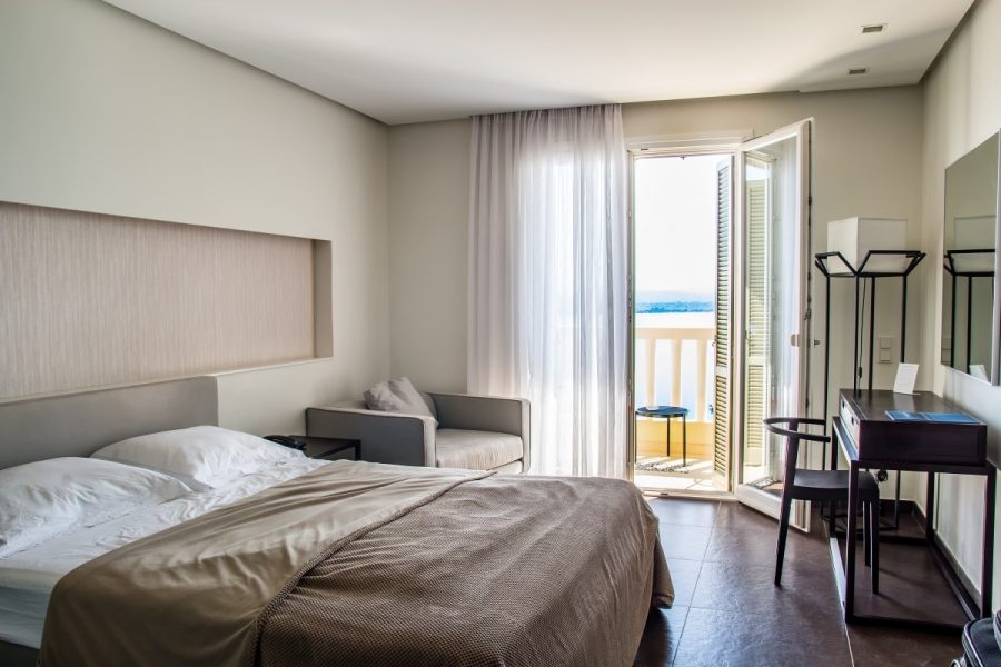 a bed in a room in the capital