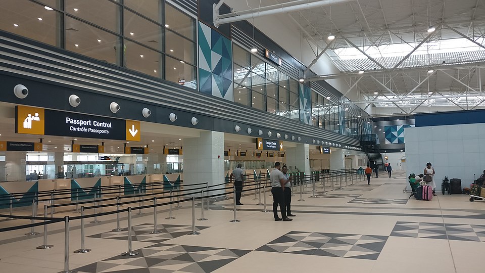 Accra airport in the capital of Ghana