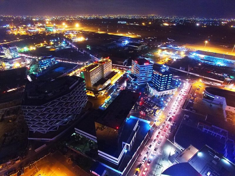 accra city at night