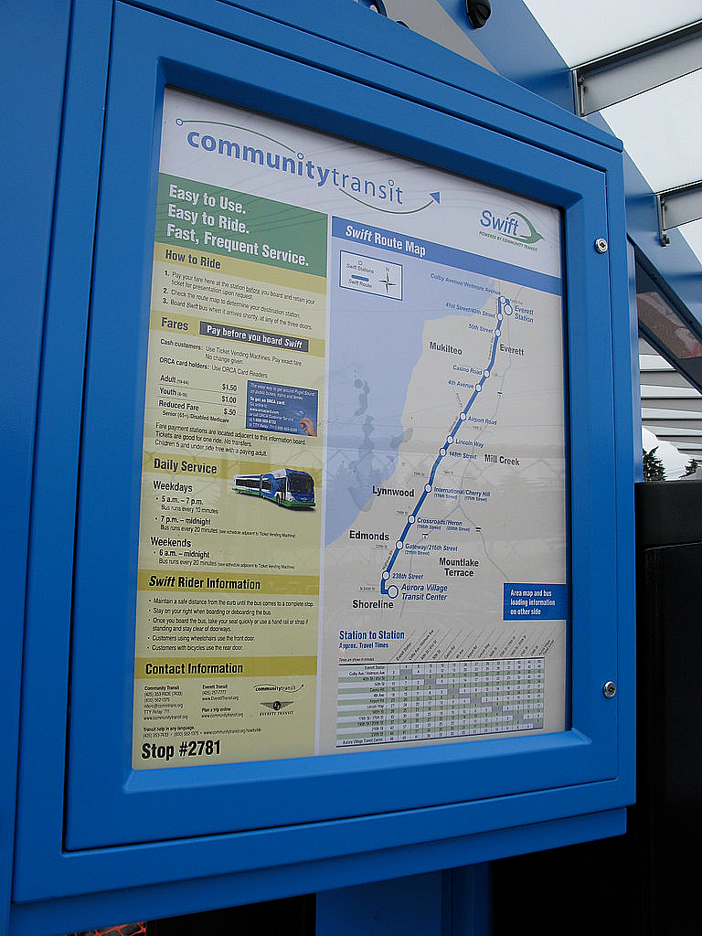bus information kiosk schedule