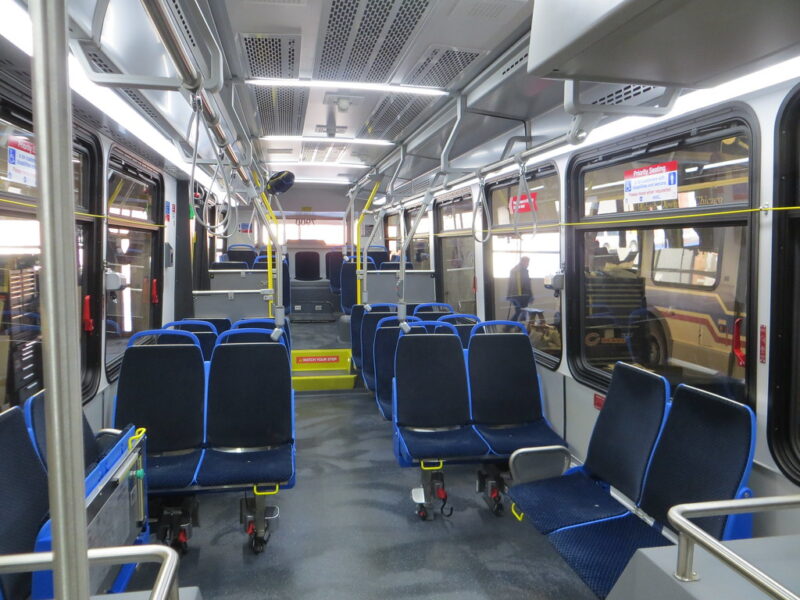 seats in a city bus
