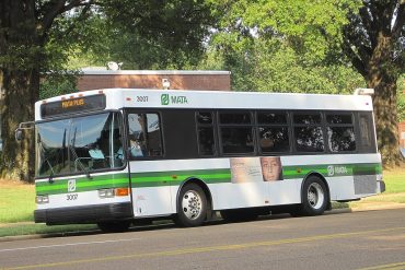 mata bus parked at a stop