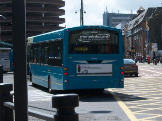 parked bus awaiting schedule