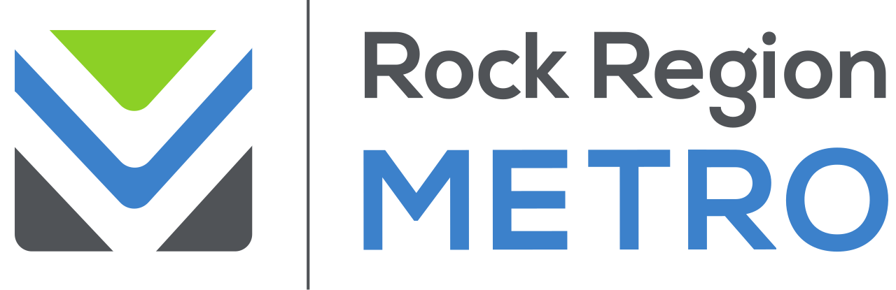 rock region metro bus stop bus sign