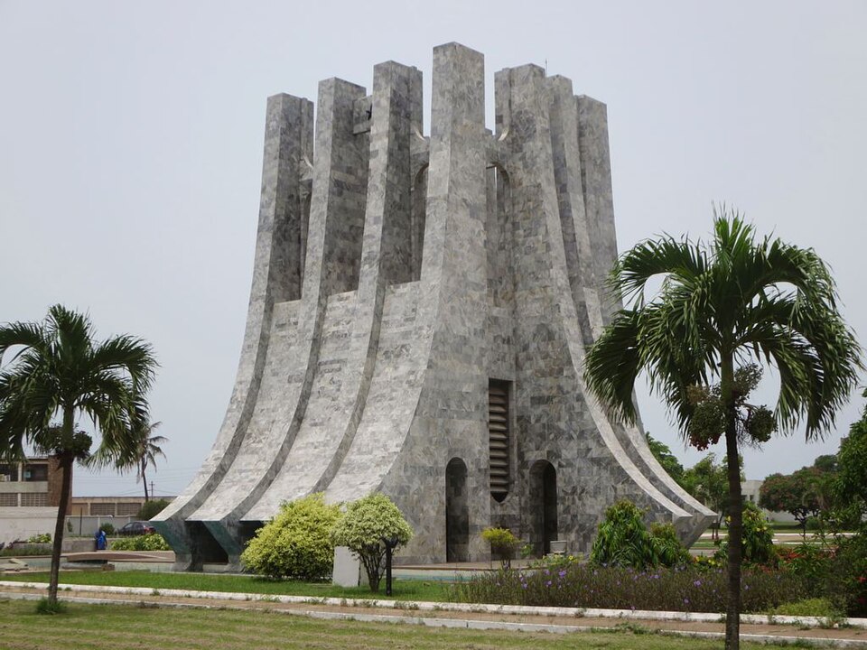 Nkrumah memorial monument in accra