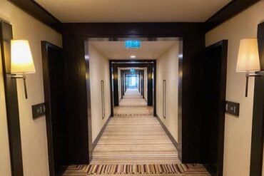 a hallway of a building in the capital of ghana