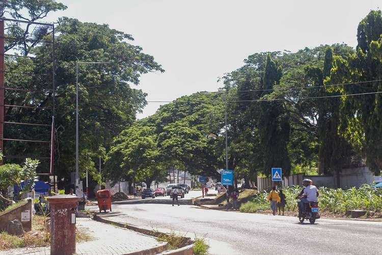 a road in labone area accra