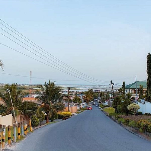 a street in rich accra suburb