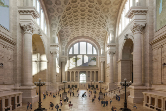 a view of Penn station interior