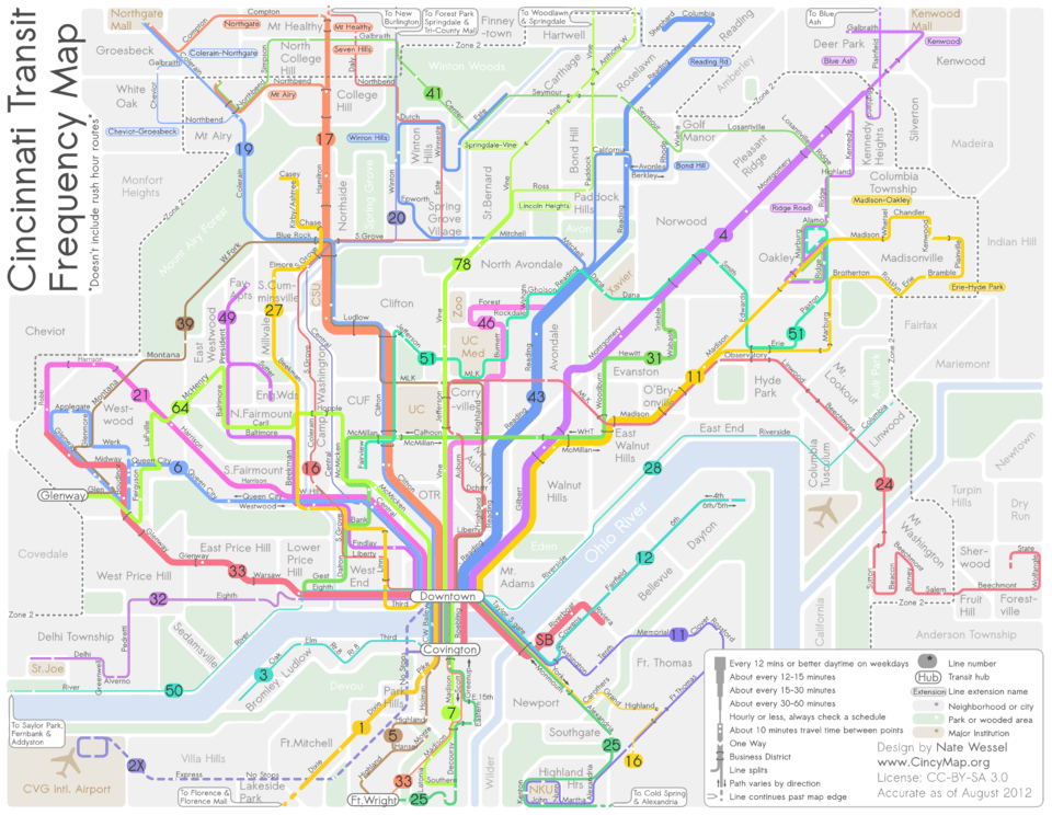 bus route of cincinati