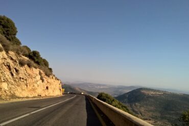 driving route in the hills