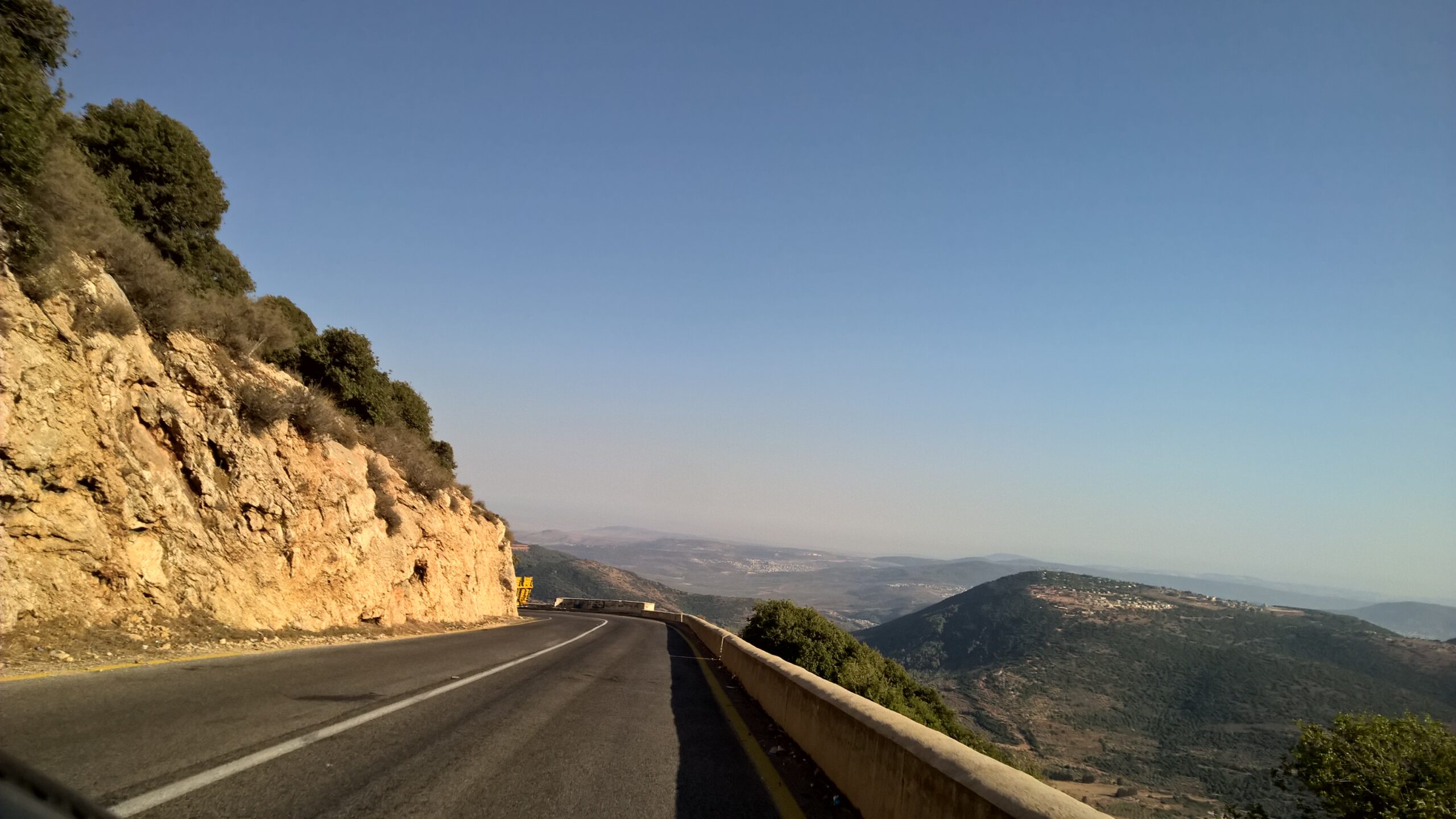 driving route in the hills