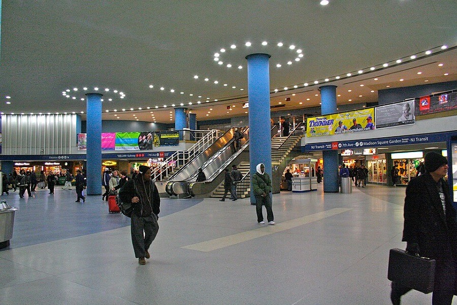interior of the Penn station terminal