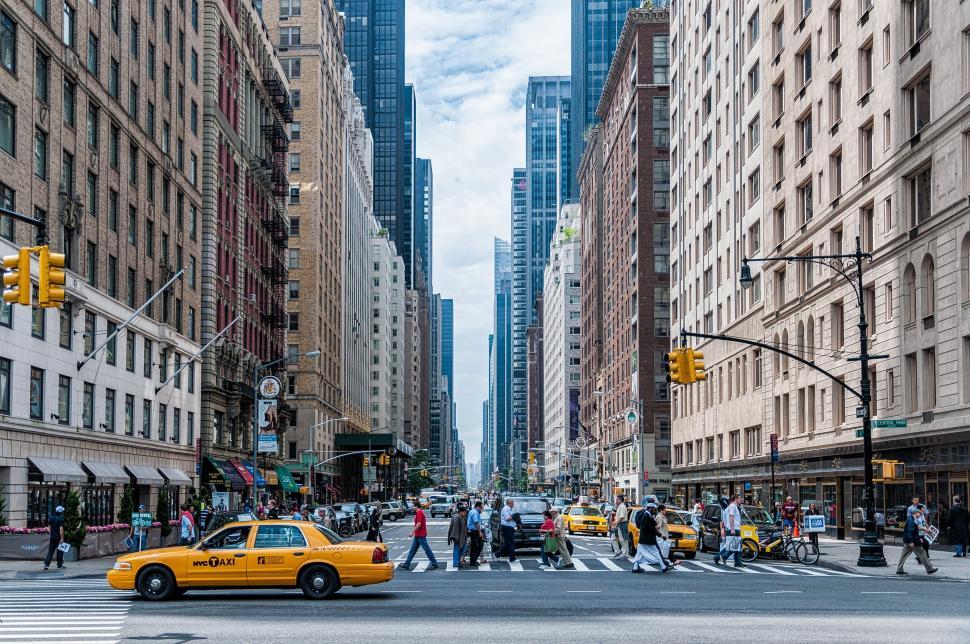 pedestrian crossing in new york