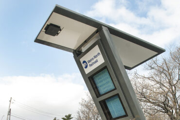 a ticket booth in operation