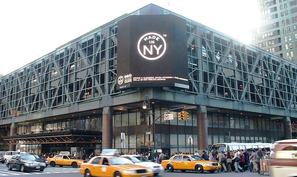 front view of port authority bus station