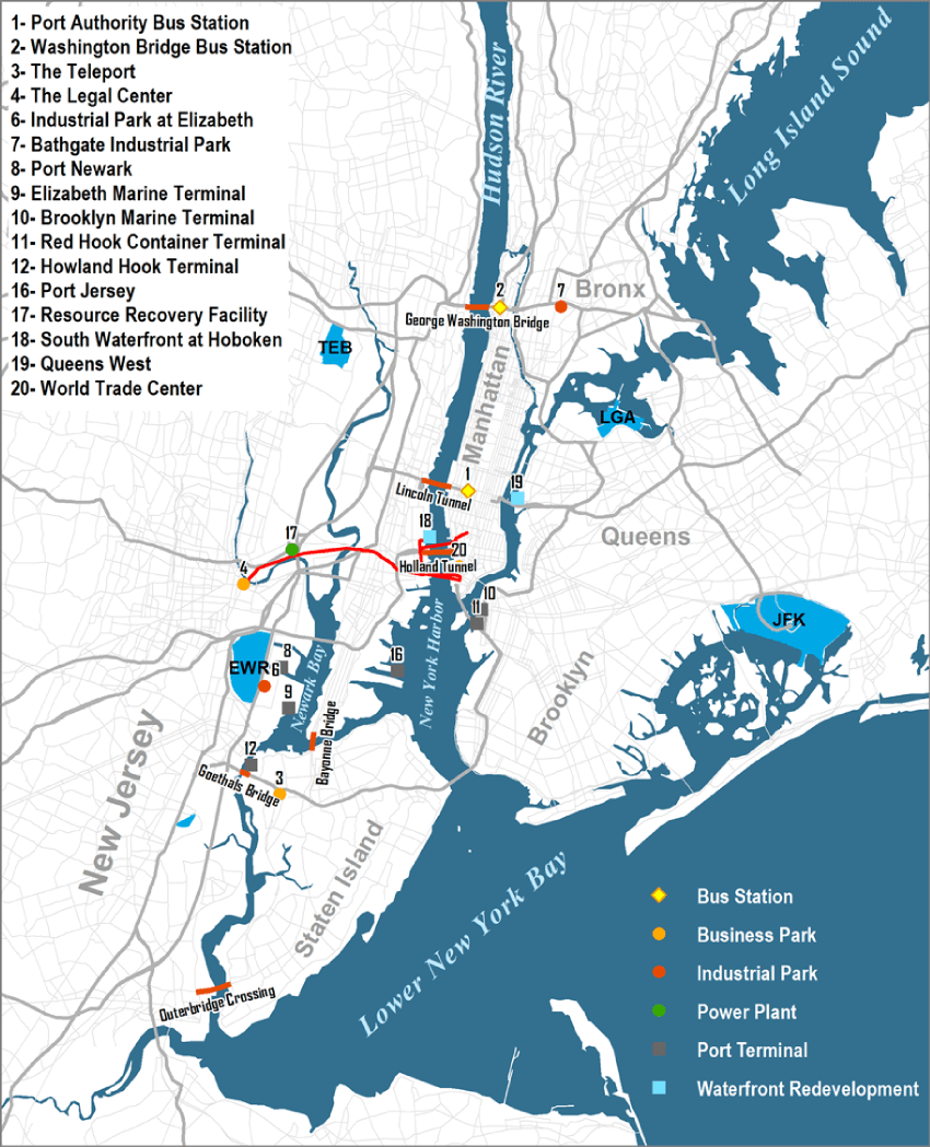 port authority transport system diagram