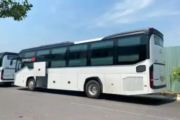 sleeper bus awaits passengers