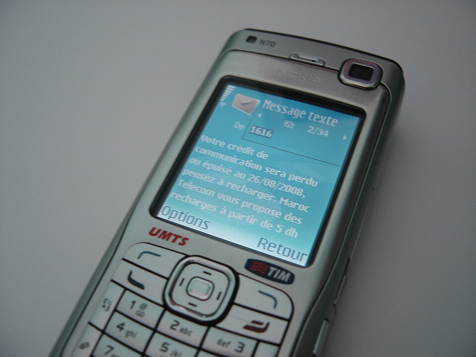 a mobile phone screen showing a message