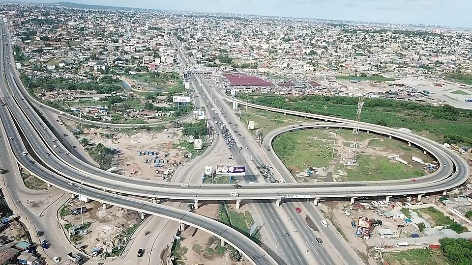 Photo of Accra showing main transit routes