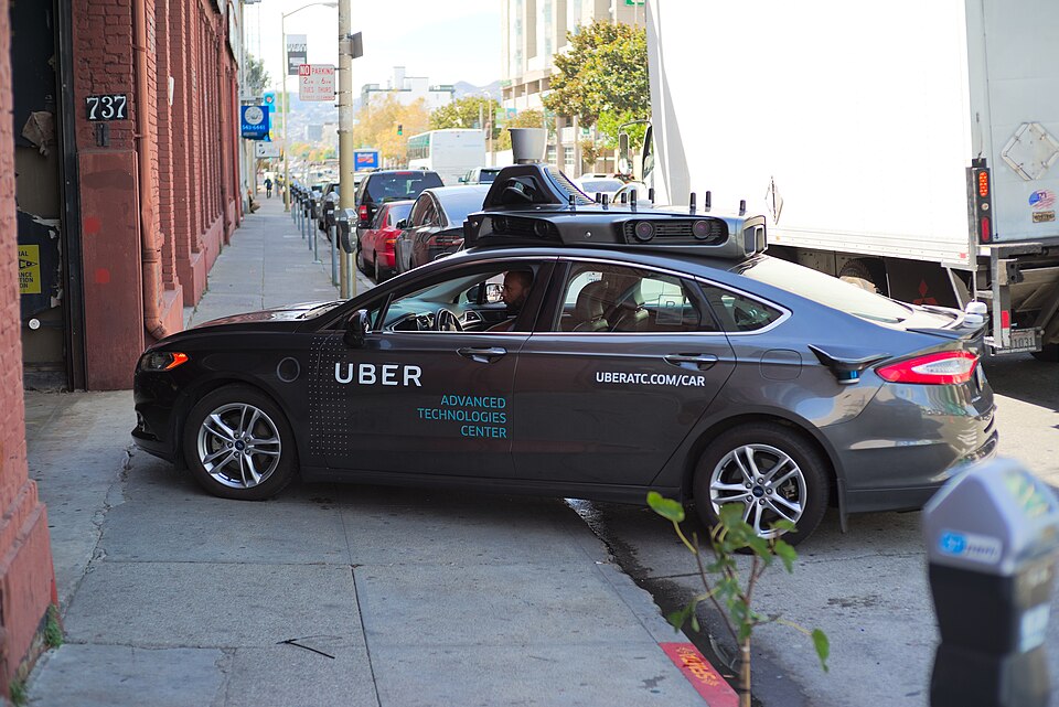 A Uber self drive demonstrates technology in transportation