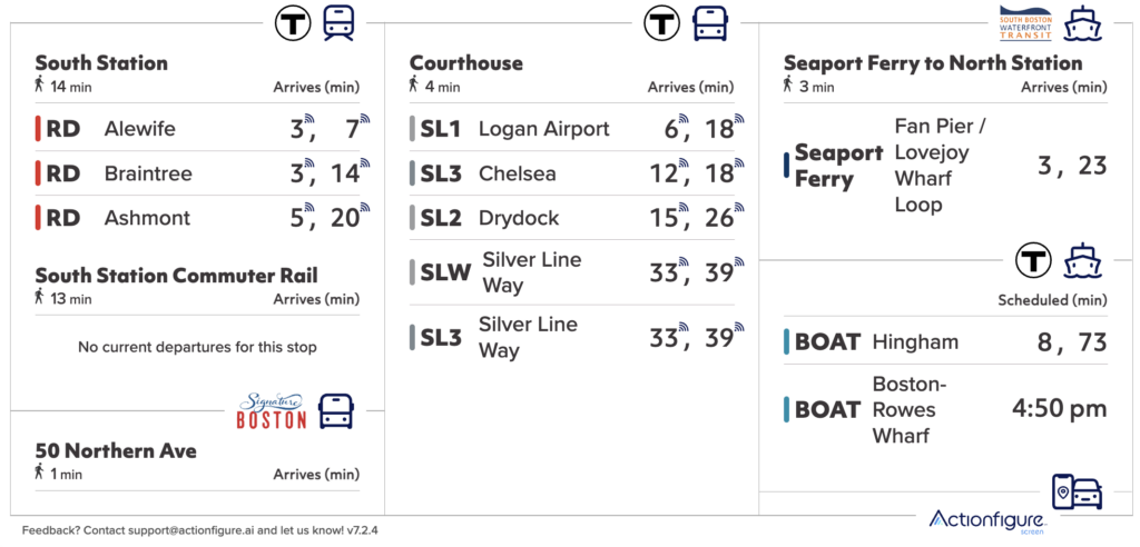 A print out showing passenger bus information
