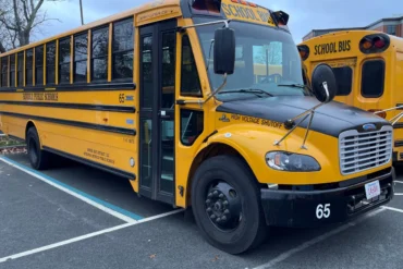 An electric school bus