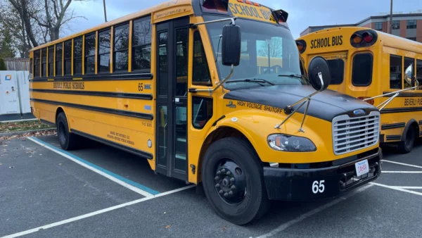 An electric school bus