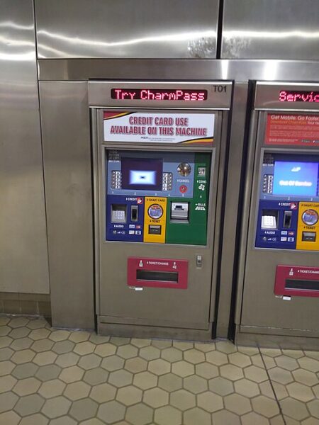 An MTA bus ticket machine in New York