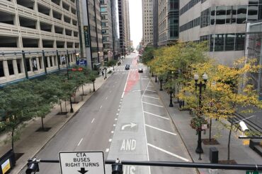 Bus lanes on city streets