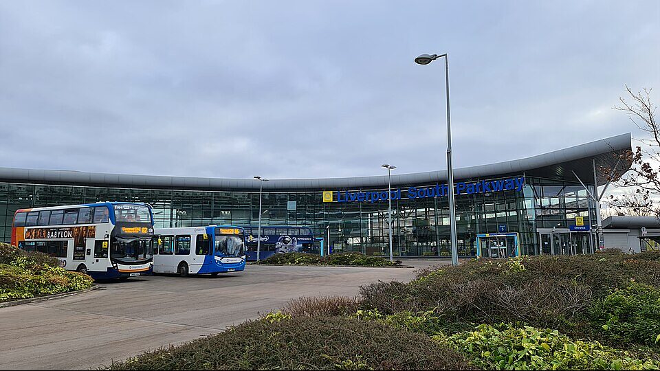 Buses park at South Liverpool