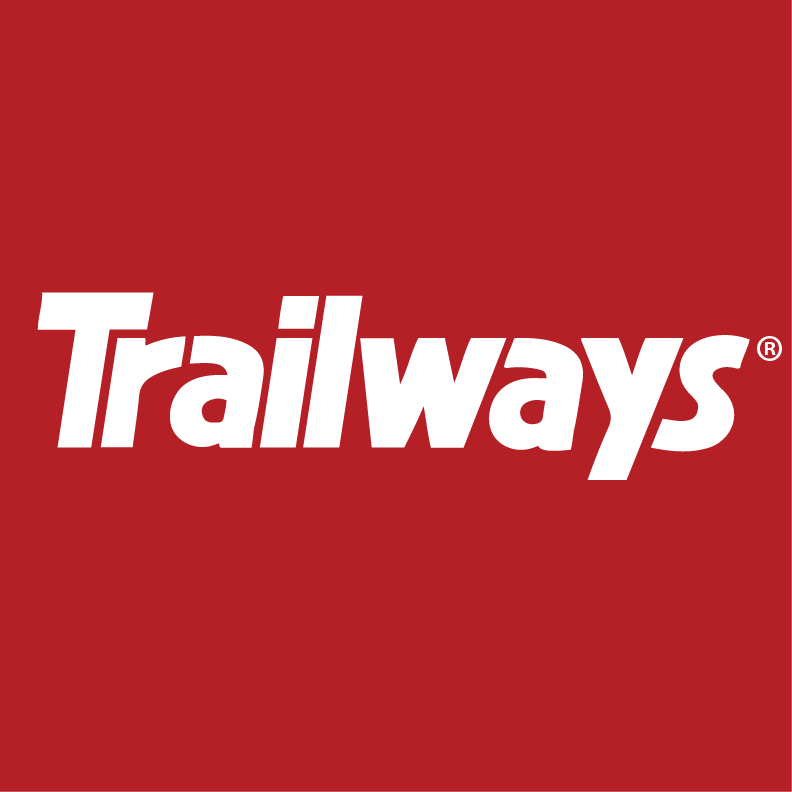 Logo of trailways which operates from the port authority bus station